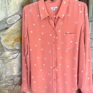Rails Silk Blouse Stars &Horse shoes L